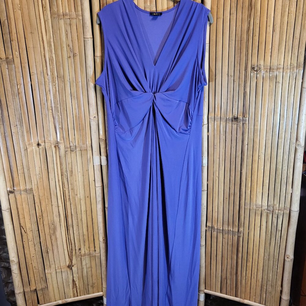 Iman Global Chic Maxi Twist Dress XL Purple